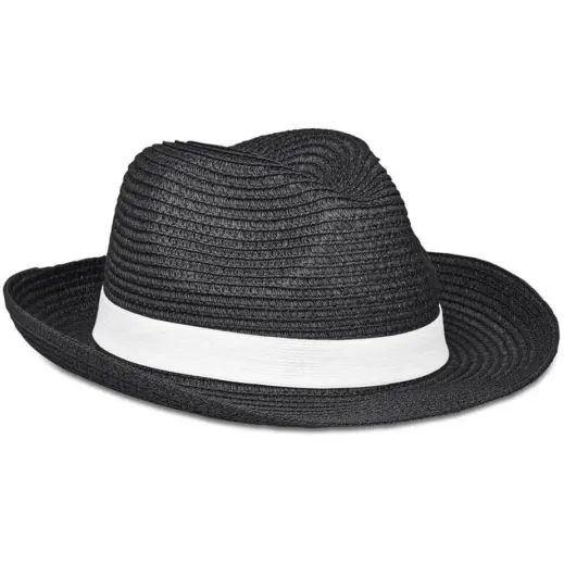 Bruno Fedora Hat Black With Band